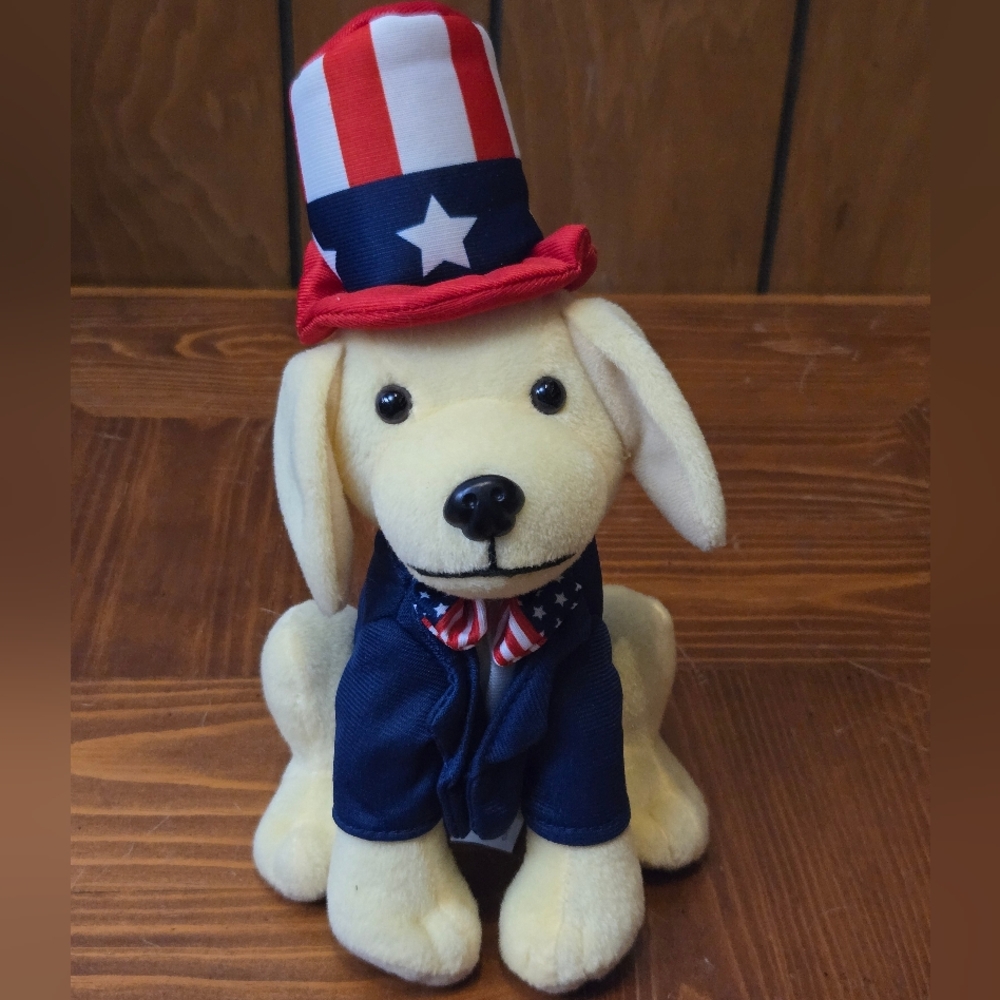 Patriotic Stars And Stripes Raising Canes Plush Dog Toy